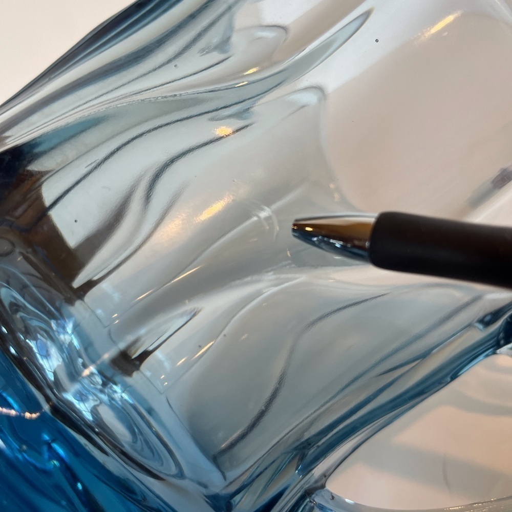 Vintage Fostoria Jamestown Blue Glass Pitcher - Picture 9 of 13